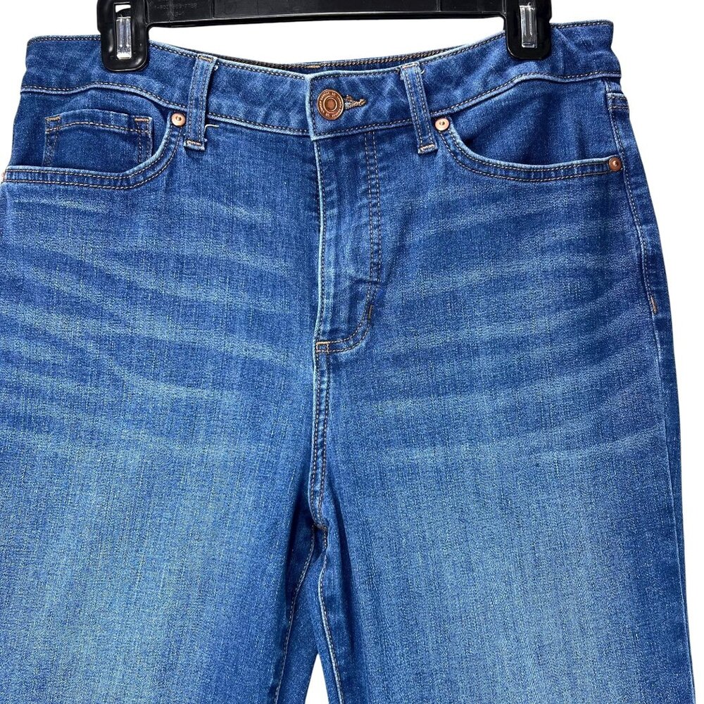 Lauren Conrad Jeans Super High Rise Curvy Flare 12S Blue Denim - Picture 2 of 12